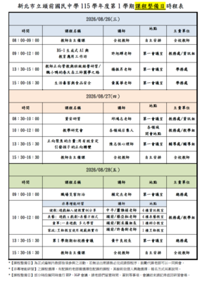 課程整備日